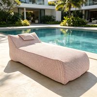 Chaise longue de jardin moderne, compressée sous vide, résistante aux UV, écologique, pour piscine, jardin, terrasse, hôtel