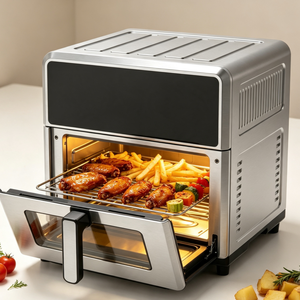 Friteuse sans huile moderne à panneau tactile en métal 8L, panier unique carré, multifonction, pour usage domestique, certifiée CE - Product Image 3