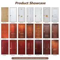 Porte de chambre à coucher française peinte, fabrication directe d'usine, porte intérieure en bois massif moderne classique personnalisée avec cadre pour chambre à coucher