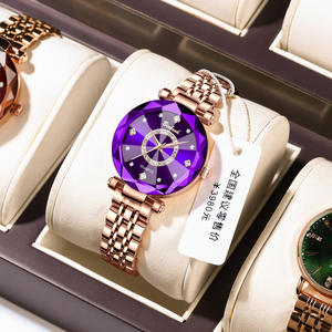 <span class=keywords><strong>Reloj</strong></span> Suxuan Binbond N106 Sales Starry para <span class=keywords><strong>mujer</strong></span>, Cara de diamante, cristal multiangular, acero inoxidable, cuarzo, <span class=keywords><strong>reloj</strong></span> resistente al agua para - Product Image 4