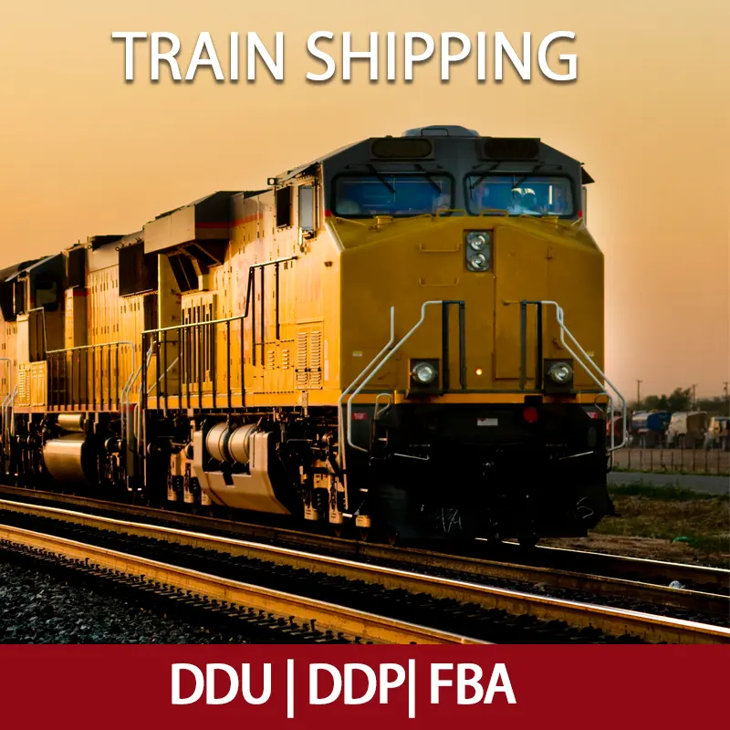 Europe train shipping DDP railway freight FBA Shipping from China to France Germany Spain Poland Train Shipment