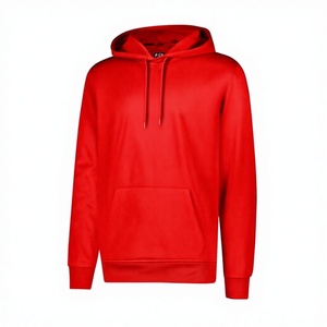 For Houston Rockets Mens Solid Fleece <b>Hoodie</b> Pullover Sweatshirt Autumn <b>Red</b> - Product Image 2