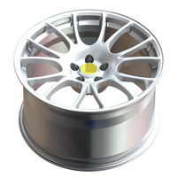 Rueda Monobloque de Lujo con Múltiples Radios, 18-20 Pulgadas, 5x114.3, Ligera, de Aleación de Aluminio Forjado T6061, Plateada, Nueva, 20mm 25mm