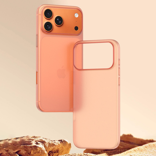 Super Thin Minimal for iPhone 17 Pro Max Ultra Thin Case Simple Skin Cover for iPhone 17 Air Thin Lightweight Orange Color Case