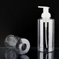 Vente en gros de flacons en plastique PET transparents de 450 ml et 650 ml avec pompe à mousse blanche à la lavande pour savon pour les mains et nettoyant pour le visage