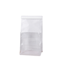 Sacs d'emballage pour biscuits en papier kraft brun à fond carré, conçus sur mesure, avec fenêtre et fonction anti-humidité