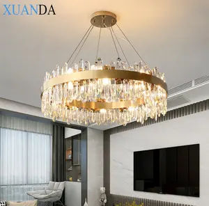 Lustre led en cristal au design moderne, produit de luxe, montage en surface, éclairage d'intérieur, luminaire décoratif de plafond, idéal pour un salon ou un hôtel