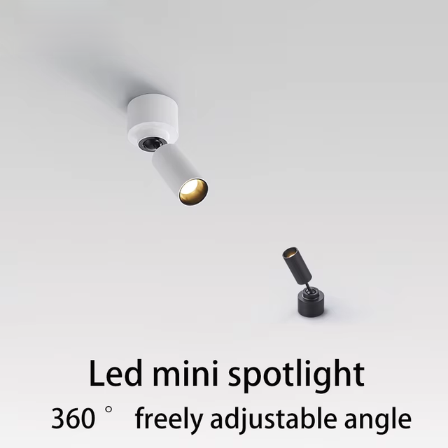 Led Mini Spotlights Surface Mounted Spot Light 3W 360 ° Adjustable Angle Foco For Display Cabinet Decoration Key Lighting