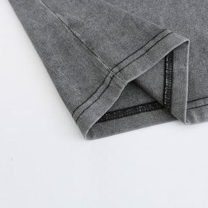 เสื้อยืดผ้าฝ้าย100% สำหรับผู้ชายเสื้อยืดออร์แกนิควินเทจผ้าเช็ดทำความสะอาดกรดลายโอเวอร์ไซส์ออกแบบได้ตามต้องการ - Product Image 6