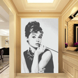 Mosaïque de verre personnalisée avec portrait de <span class=keywords><strong>Marilyn</strong></span> <span class=keywords><strong>Monroe</strong></span> et Audrey Hepburn pour le hall d'entrée, le salon, décoration murale - Product Image 6
