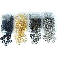 YYX œillets en métal cuivre 3mm 5mm 10mm 15mm Etc. Œillets en laiton rond tête de coupe-œillets en or anneau d'oeillets
