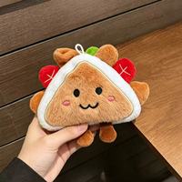 Porte-clés Pizza en Peluche Amusant, Pendentif de Sac à Dos en Peluche, Jouet Pizza Mignon pour Machine à Pinces, Jouet en Peluche Pas Cher, Cadeau