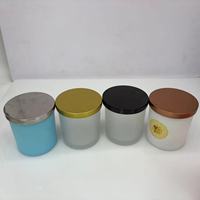 Farbige Mattglas-Kerzengläser mit Metalldeckeln, Individuelles Logo, Leere Zylinder für Duftkerzen, Lebensmittel- und Getränkeverpackungen