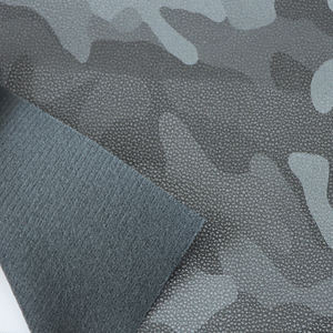 इको फ्रेंडली छलावरण 3 डी प्रभाव 0.8 मिमी काले पु कपड़े रोल fax चमड़े - Product Image 5