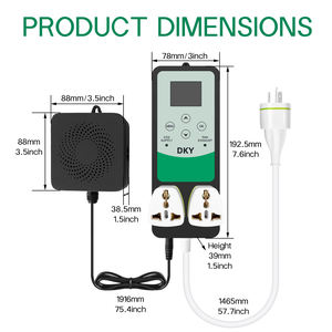 Controlador de <span class=keywords><strong>CO2</strong></span> para sala de cultivo hidropónico de invernadero con regulador de dosis Control de ventilador de ventilación Detector de gas IR Rango de 0-40000 ppm - Product Image 6