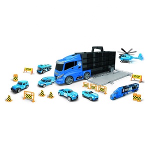 Conteneur multifonction pour rangement de <span class=keywords><strong>voiture</strong></span>, lot de 12 pièces, <span class=keywords><strong>voiture</strong></span> de <span class=keywords><strong>police</strong></span>, ensemble de jouets - Product Image 1