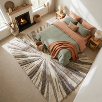 Tapis de marche personnalisable moderne, antidérapant, imperméable, lavable, écologique, adapté aux animaux domestiques, en laine à poils moyens