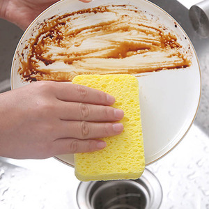 Wood pulp cotton <b>sponge</b>, scouring pad, dishcloth, kitchen cleaning brush, stain remover, bathtub brush, dish <b>sponge</b>, magic - Product Image 2