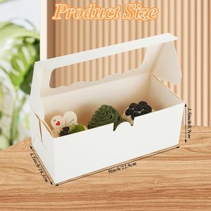 Scatole per Biscotti Bianche con Finestra, Scatole per Torte, Dolci, Dessert, Muffin e Ciambelle - Product Image 1