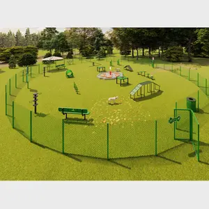 Equipo de actividades de parque para perros fuera del patio trasero perrito cachorro perro curso de entrenamiento de agilidad conjunto patio de juegos producto de obstáculos para la venta - Product Image 1