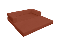 Canapé-lit modulaire inclinable pour salon, personnalisable, confortable, en mousse éponge, moderne, en velours