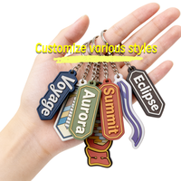 Cadeau d'entreprise promotionnel, porte-clés en PVC personnalisé avec logo, style dessin animé, 2D/3D, léger, résistant, MOQ