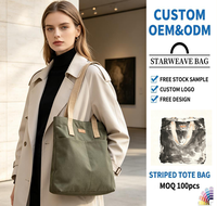 Sac fourre-tout en toile avec logo personnalisé, poche zippée, coton résistant, grande capacité, sac de shopping réutilisable