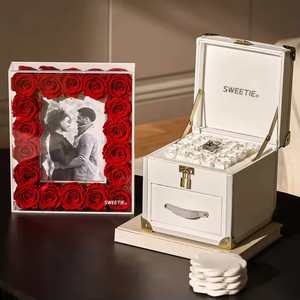 กรอบอะคริลิครูปดอกกุหลาบทำจากเรซิ่นมาใหม่กรอบกุหลาบนิรันดรนิรันดราสกันเสียหายอินฟินิตี้กรอบของขวัญ - Product Image 6