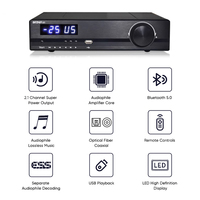 BRZHIFI X21 Placa Amplificadora de 2.1 Canales BT 5.0 Es9038 LDAC DSP USB App Decodificador de Fibra Coaxial Amplificador Digital