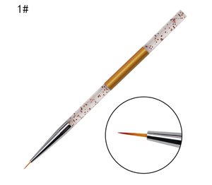 Lot de 3 pinceaux à ongles professionnels à manche métallique pour nail art, dessin fin et traçage de lignes pour la manucure - Product Image 3