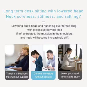 Masajeador de cuello y espalda en forma de U de doble motor, inalámbrico, para viajes en coche, con calefacción por infrarrojos, amasamiento y control de temporización. - Product Image 5