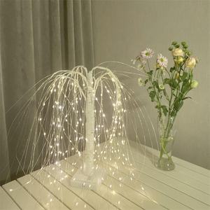 Árbol de mesa de bonsái blanco cálido, árbol iluminado, <span class=keywords><strong>sauce</strong></span> <span class=keywords><strong>llorón</strong></span>, árbol iluminado con control remoto, 1,5 pies, 2 pies, 192 LED, novedad - Product Image 1