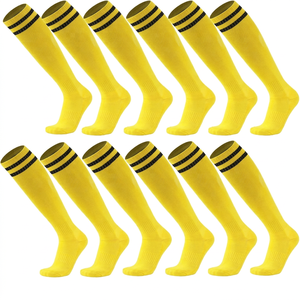 2025 Professional Winter Youth Soccer Crew <b>Socks</b> Breathable Knitted Spandex/Polyester Men Custom Cuff Logo Outdoor Sports - Product Image 1
