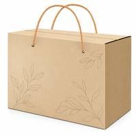 Boîte cadeau en carton ondulé avec pelliculage mat, impression flexo couleur, logo personnalisé pour présentation en magasin