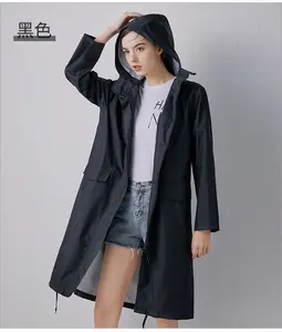 Novo estilo blusão venda quente Japão, Coréia do Sul, Europa, América, impermeável capa de chuva longa jaqueta