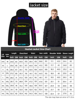 Veste chauffante imperméable à 9 zones, veste d'hiver chauffante coupe-vent pour homme