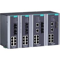 Commutateur géré Moxa PT-508-MM-SC-24, 8 ports, montage sur rail DIN industriel, commutateur Ethernet, réseaux d'entreprise