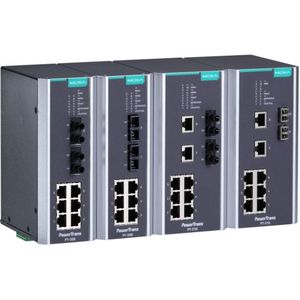 สวิตช์จัดการ Moxa PT-508-MM-SC-24 แบบ 8 พอร์ต สำหรับติดตั้งบนราง DIN สำหรับอุตสาหกรรม สวิตช์อีเธอร์เน็ตสำหรับเครือข่ายองค์กร - Product Image 1