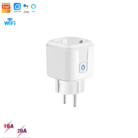 Prise intelligente Tuya 16A/20A, prise EU, compatible Alexa et Google Assistant, fonctionne avec Android, clé blanche, type de prise US