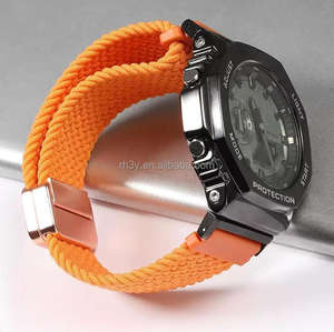 Bracelet de montre Casio personnalisé en nylon de 22mm, boucle magnétique, matériau en tissu respirant, compatible avec les modèles GA2100/GM2100/GBM2100 - Product Image 1