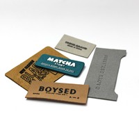 Marque Jeans microfibre cuir Pu étiquette Patch en relief logo personnalisé vêtement vêtements étiquette en cuir métal Pu cuir vêtements étiquettes