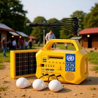 Banco de Energía Portátil Multifuncional de Iones de Litio de 10W 20W 30W 50W para Exteriores, Sistema de Generación de Energía Solar para Emergencias en el Hogar y Campamentos
