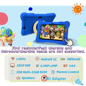 แท็บเล็ตเด็ก 7 นิ้ว HD Quad Core 1024x600 Android 12 2GB+32GB แอปการศึกษา เกมปริศนา ของขวัญคริสต์มาส ซิลิโคน MTK - Product Image 6