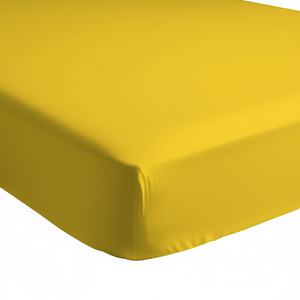 Sábana Ajustable 100% Algodón Amarillo Alemán Tamaño King 200x200 Cm - Product Image 3