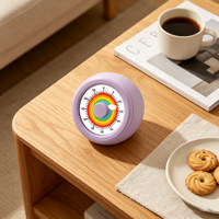 Minuteur visuel mécanique analogique rotatif à chiffres pour enfants, 60 minutes, avec aimant, pour restaurant, table, bureau, cuisine, étude, cadeau, tour de magie