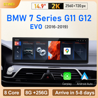 Reproductor Multimedia de Video GPS para Automóvil STWEI de 14.9 Pulgadas para BMW Serie 7 G11 G12 Estéreo 4G WiFi Carplay Android Auto Unidad Principal de Navegación