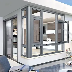 Jade Perfect Balkon Binnenraam Met Stevige Aluminium Structuur En High-Definition Glas