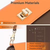 Style de sac à main en cuir imprimé avec bandoulière détachable Bible housse femmes Bible transportant pochette sac à main Bibe sac à bandoulière