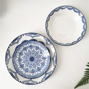 Ensemble <span class=keywords><strong>de</strong></span> table en céramique Offre Spéciale 18 pièces ensemble <span class=keywords><strong>de</strong></span> <span class=keywords><strong>vaisselle</strong></span> imprimé motif bohême bleu <span class=keywords><strong>pour</strong></span> <span class=keywords><strong>6</strong></span> <span class=keywords><strong>personnes</strong></span> - Product Image 4