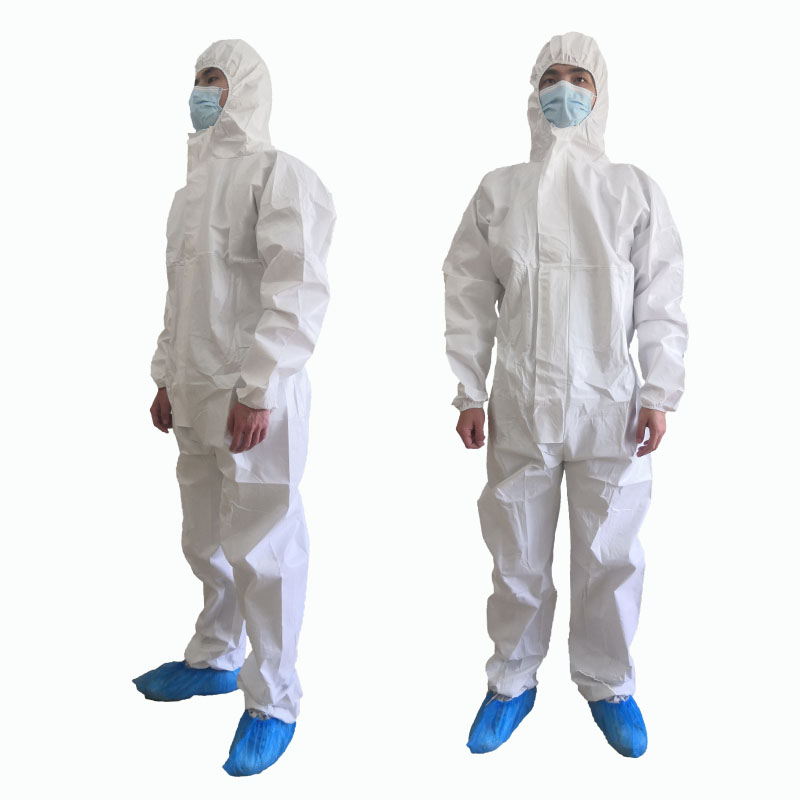 Microporous Breathable PPE Safety Suit For Clinic Staff Unisex Adults Full-body XXXL Waterproof Protective Garment